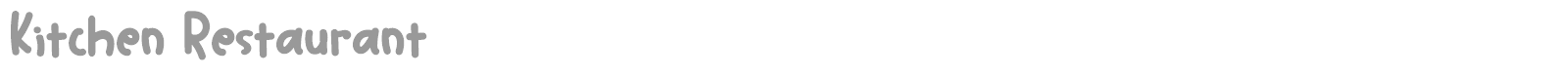 Kitchen Restaurant font preview